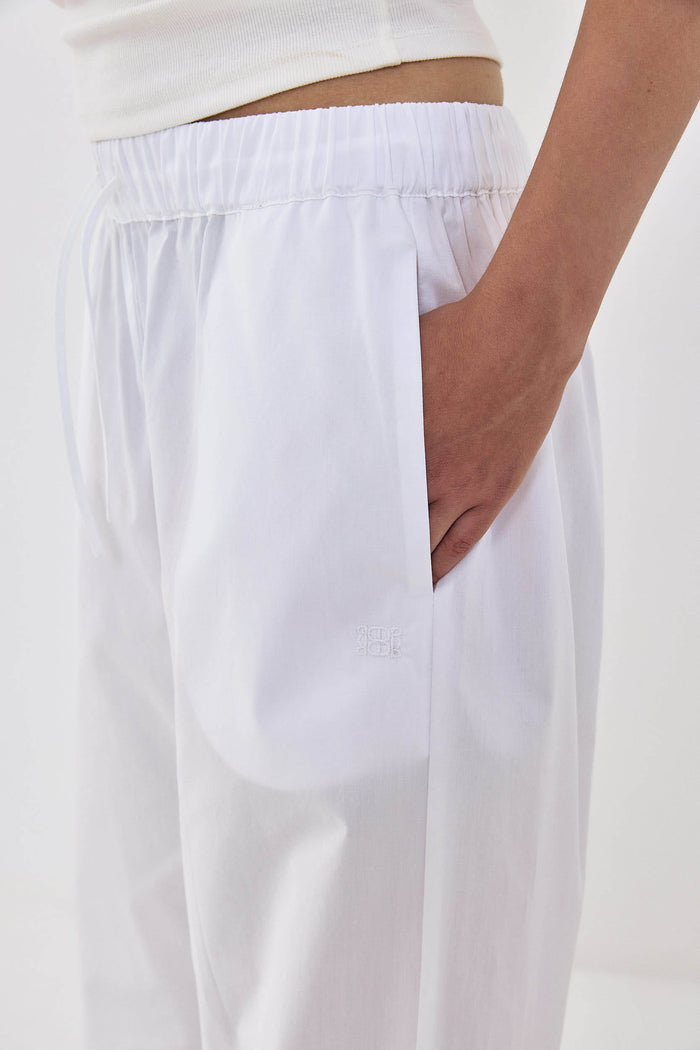 Poplin Wide Leg Pants