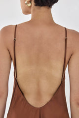 Satin Slip Open Back Mini Dress