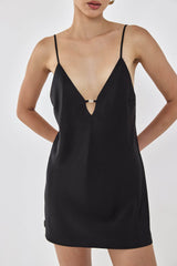 Satin Slip Open Back Mini Dress