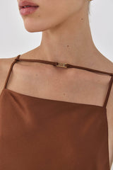 Satin Square Neck Dress