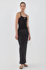 Satin Slip Maxi Skirt