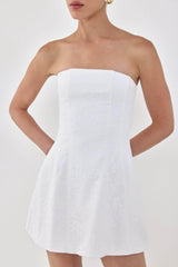 Limited Edition Lace Volume Strapless Mini Dress