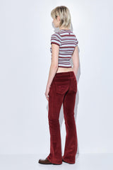 Low Rise Corduroy Bootcut Pants