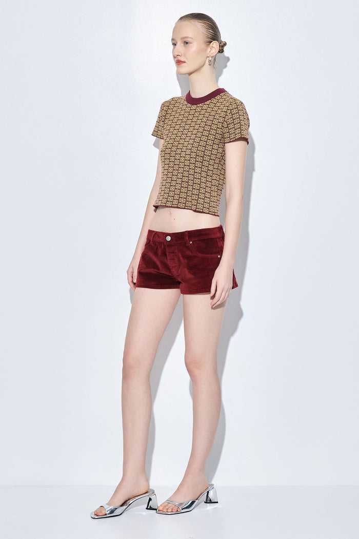 Low Rise Micro Mini Corduroy Shorts