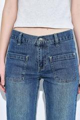 Mid Rise Capri Denim