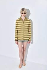 Heavy Cotton Striped Polo Shirt