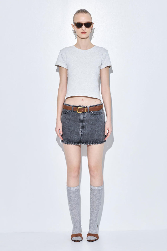 Denim Micro Mini Skirt