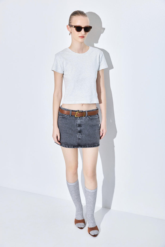 Denim Micro Mini Skirt