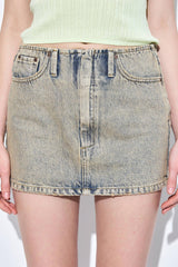 Denim Micro Mini Skirt