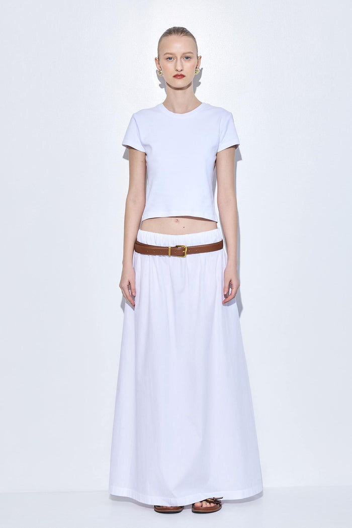 Poplin Volume Maxi Skirt