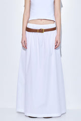 Poplin Volume Maxi Skirt