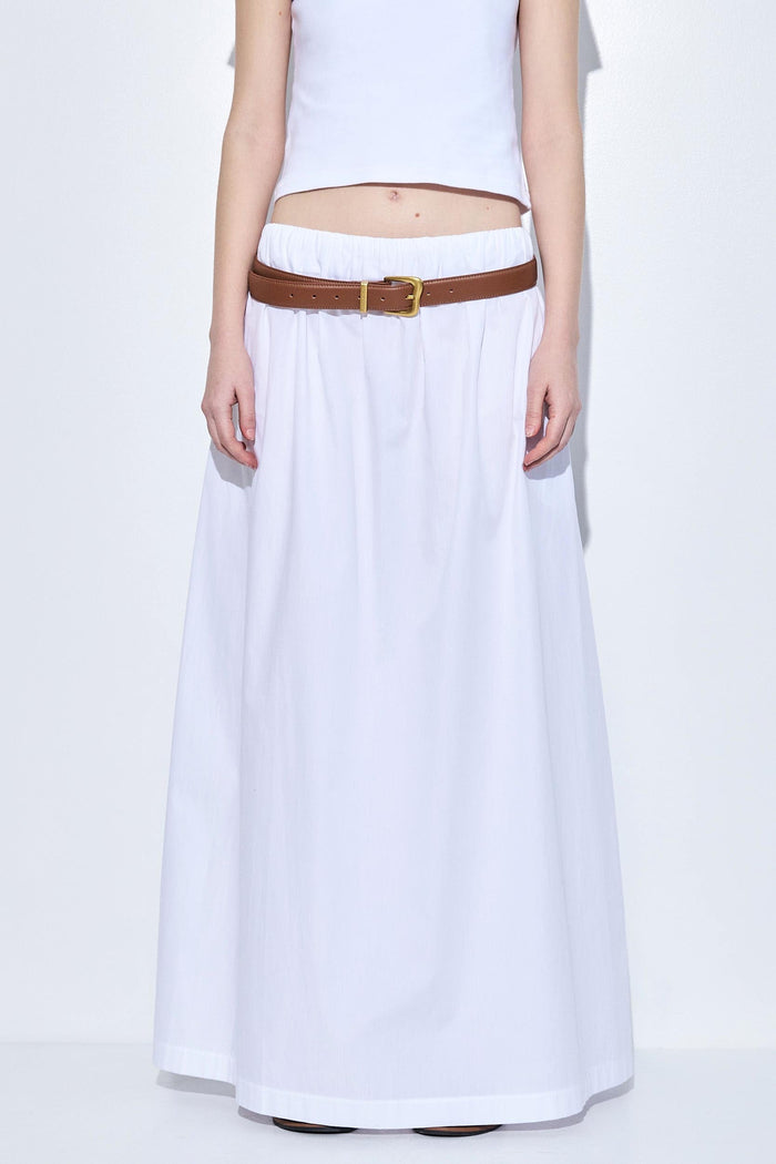 Poplin Volume Maxi Skirt