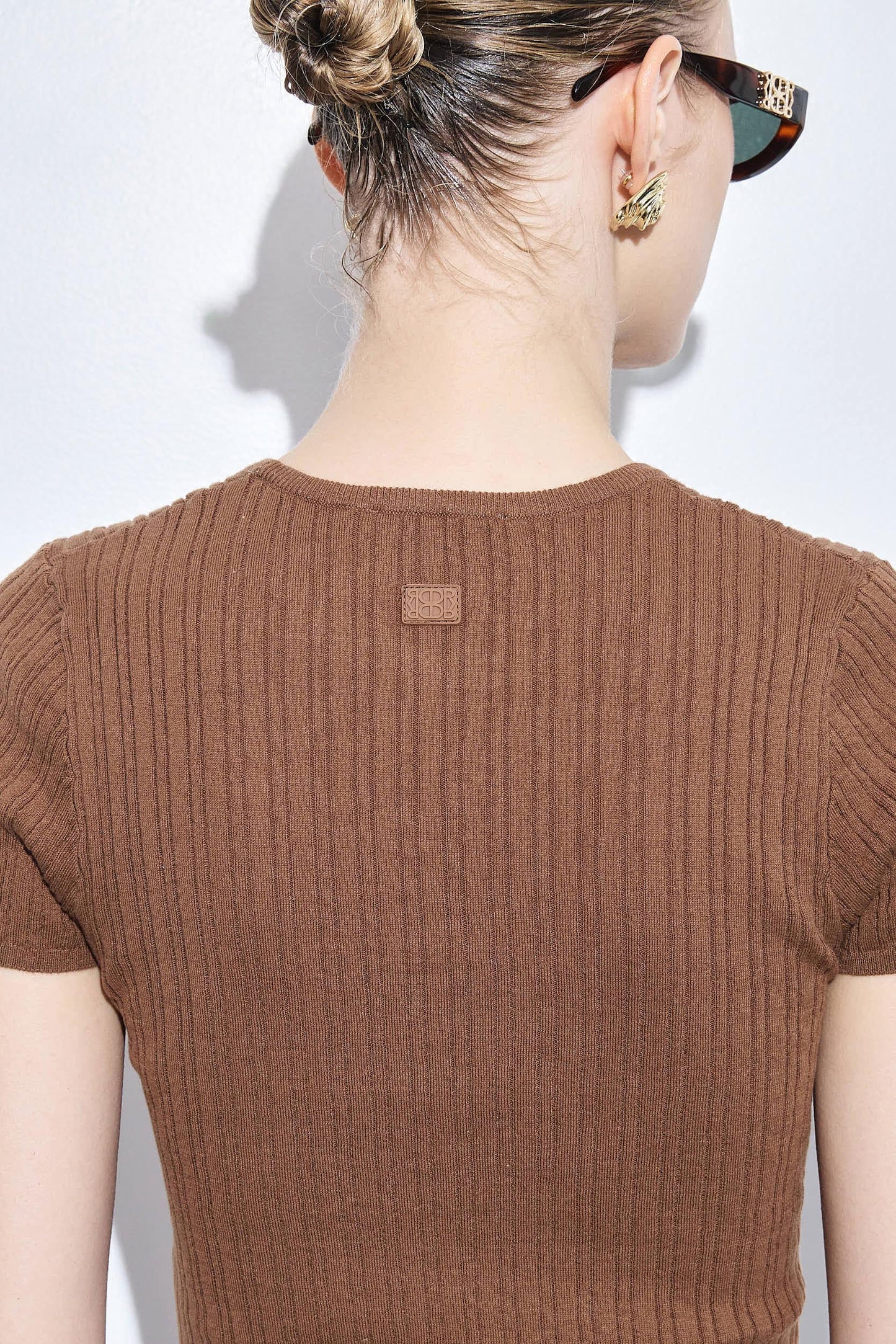 Ribbed Crew Neck Tee
