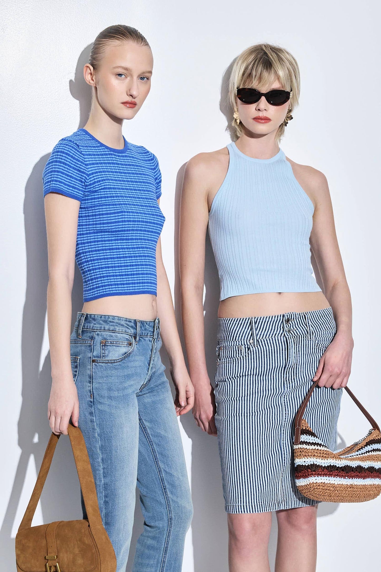 Ribbed Crew Neck Tank Top