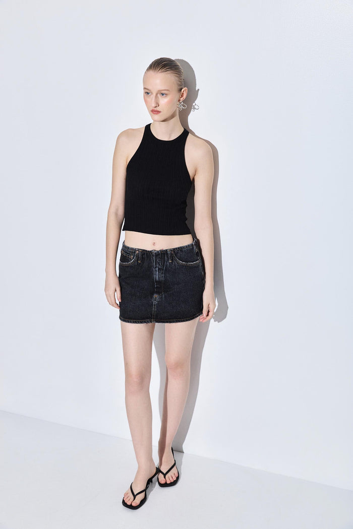 Denim Micro Mini Skirt