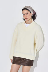 V Neck Oversized Jumper