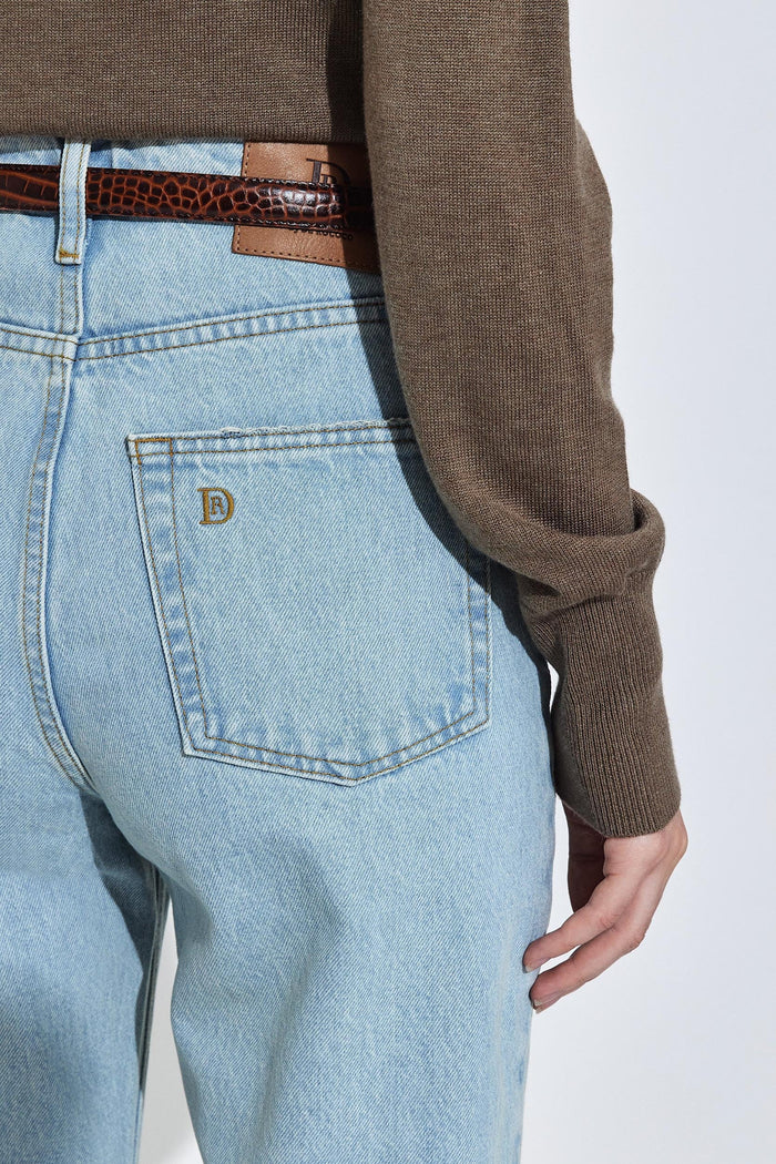 No.6| High Waisted Straight Full Length Denim