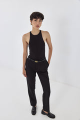 Ribbed Racer Tank Top