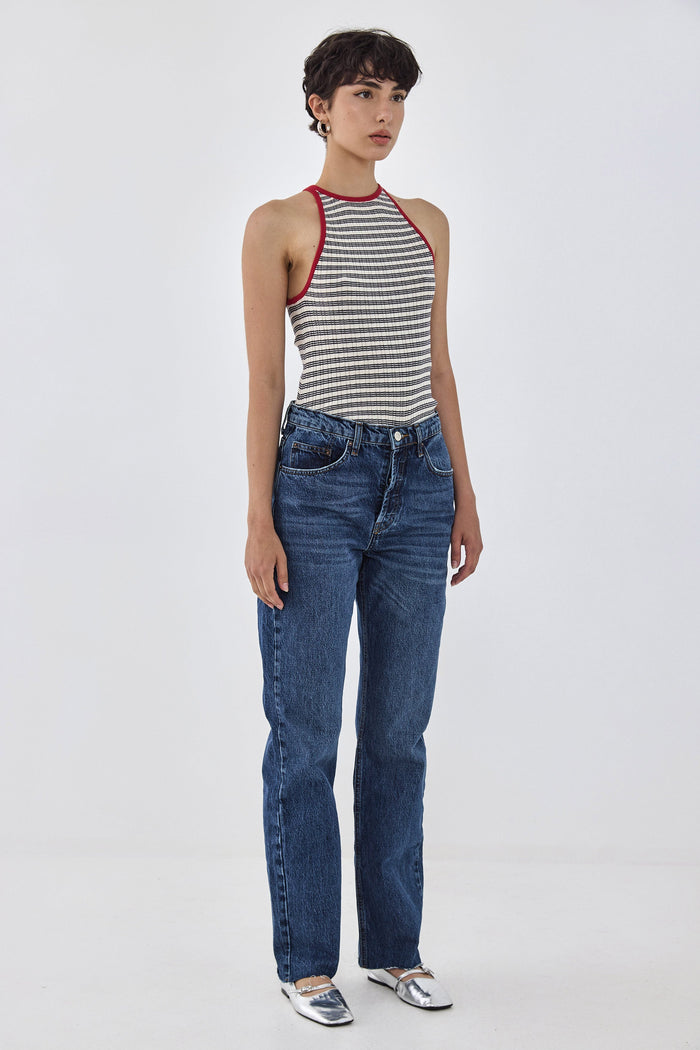 No.6| High Waisted Straight Full Length Denim