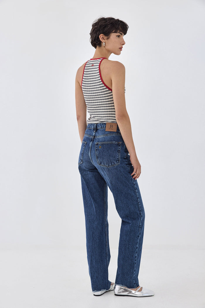 No.6| High Waisted Straight Full Length Denim