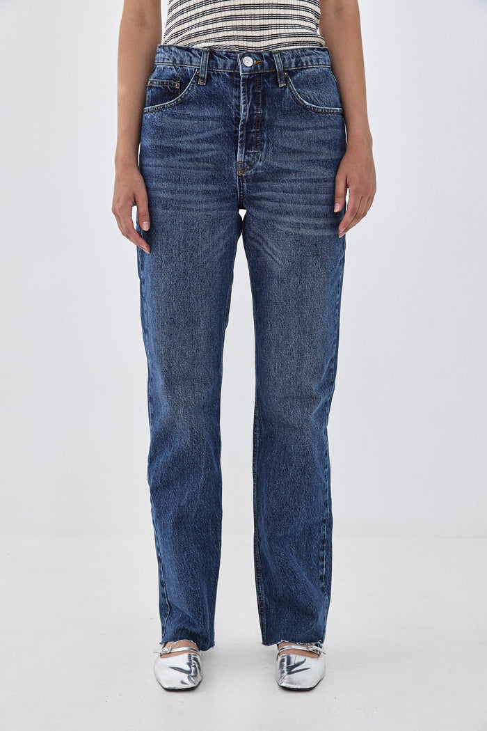 No.6| High Waisted Straight Full Length Denim