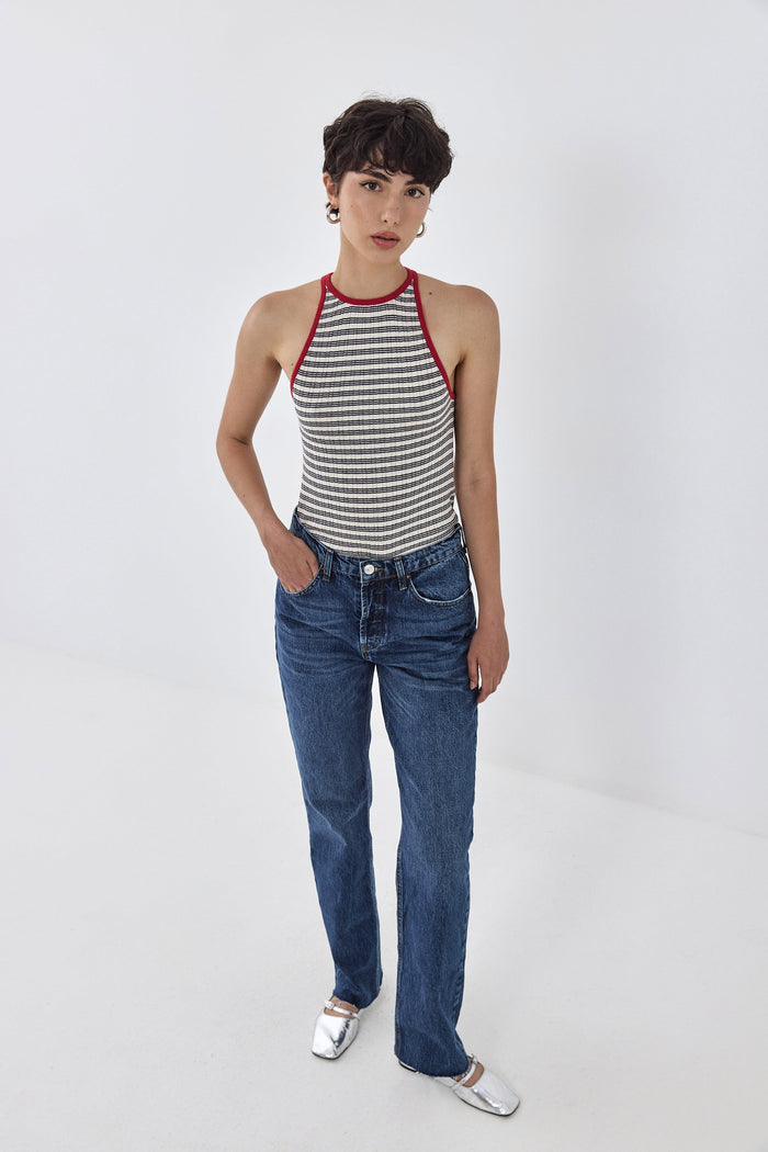 No.6| High Waisted Straight Full Length Denim