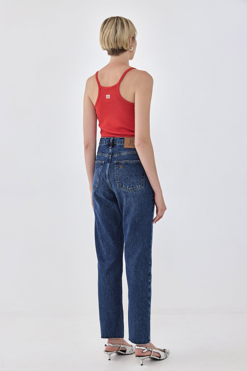 No.5| High Waist Straight Cropped Denim