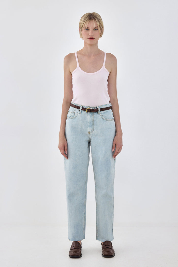 No.5| High Waist Straight Cropped Denim