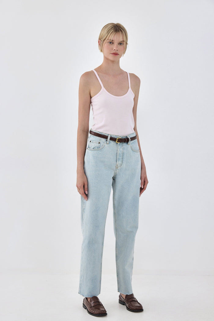 No.5| High Waist Straight Cropped Denim