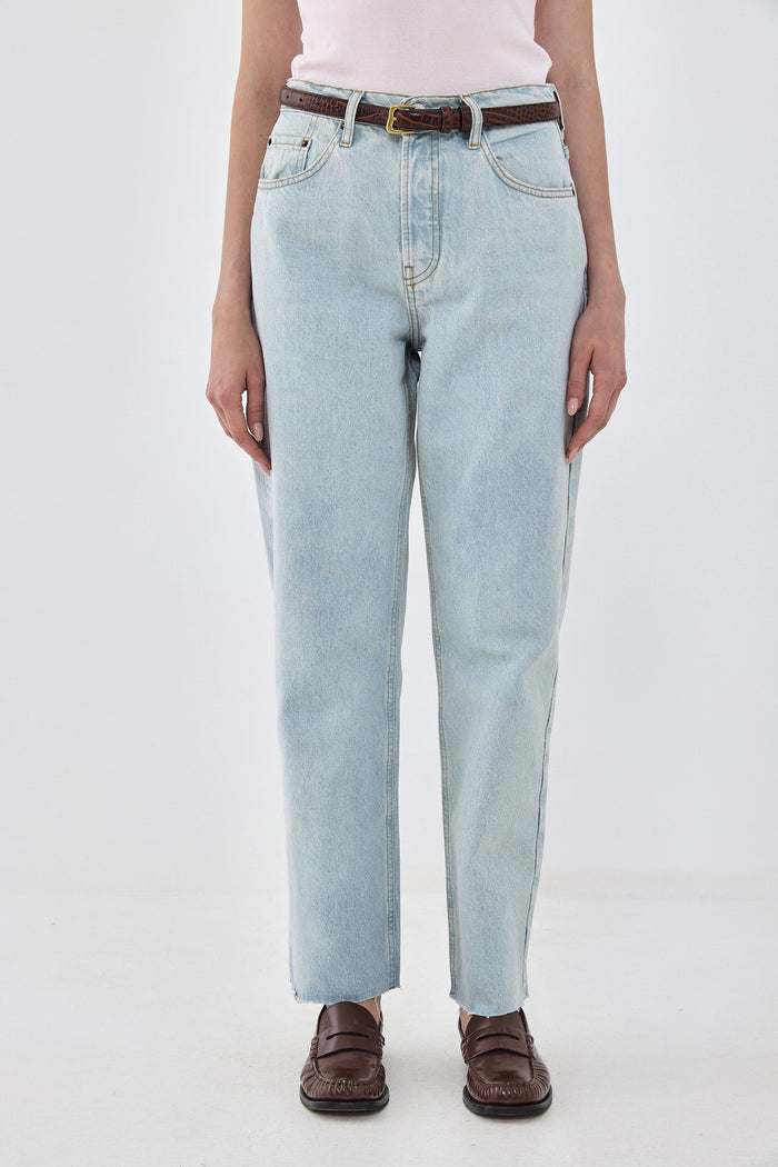 No.5| High Waist Straight Cropped Denim