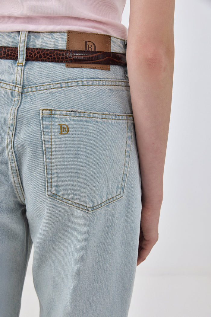 No.5| High Waist Straight Cropped Denim