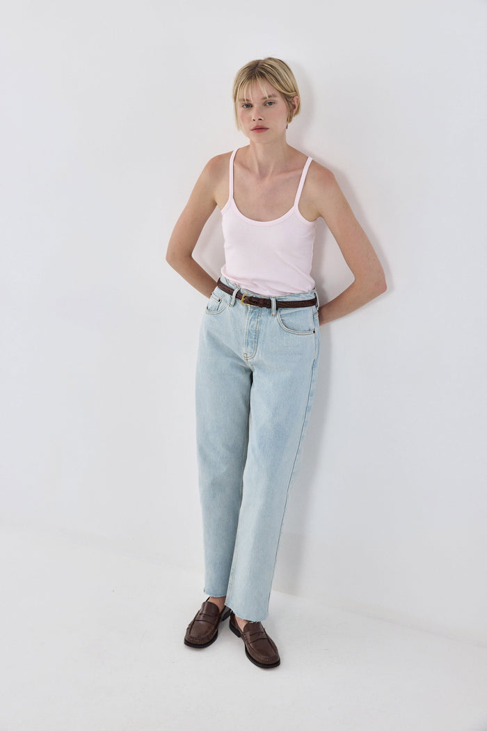 No.5| High Waist Straight Cropped Denim