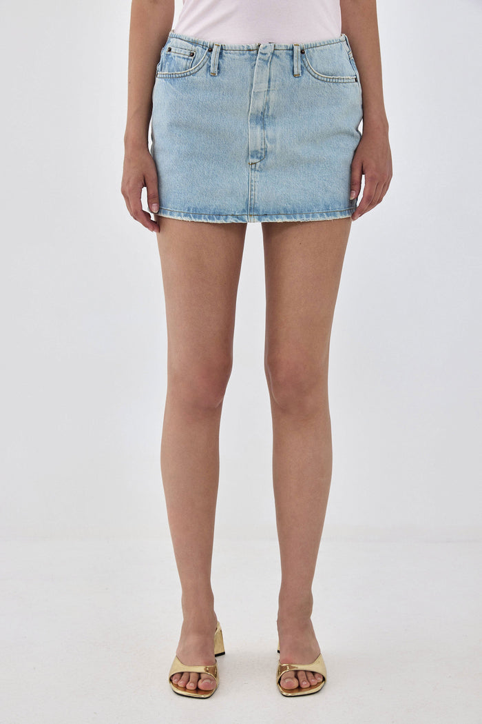 Denim Micro Mini Skirt