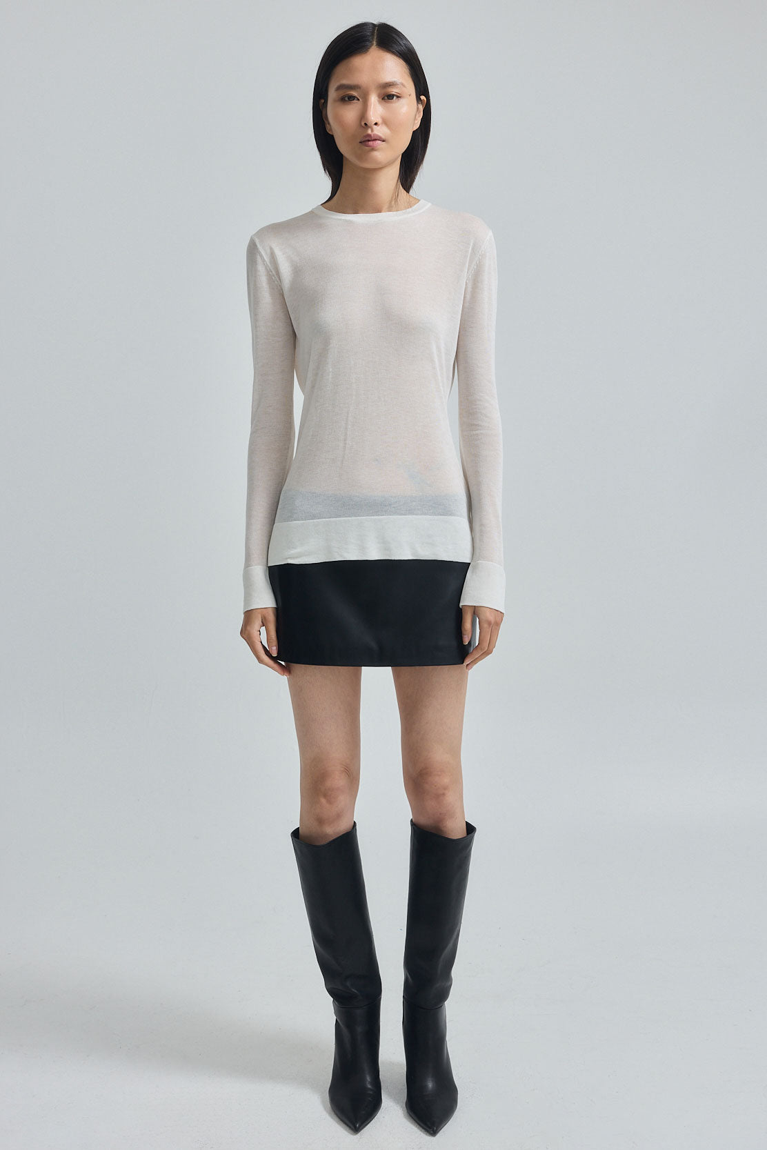 Semi Sheer Long Sleeve