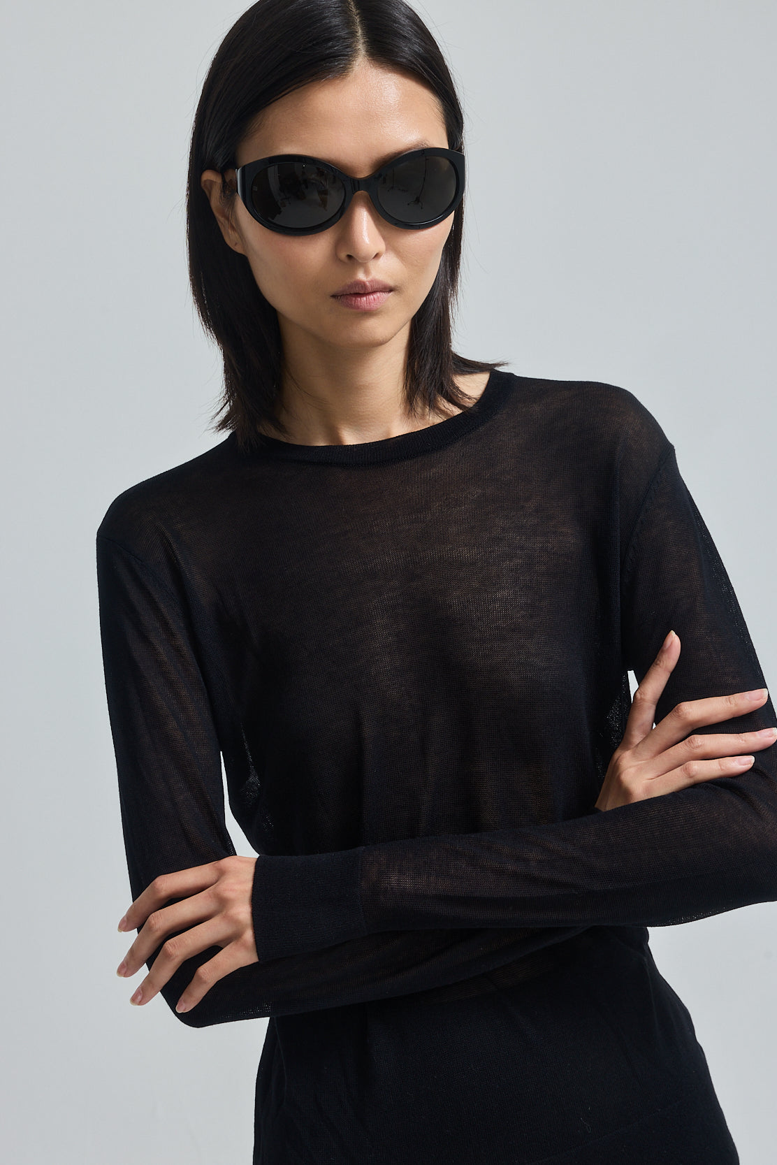 Semi Sheer Long Sleeve