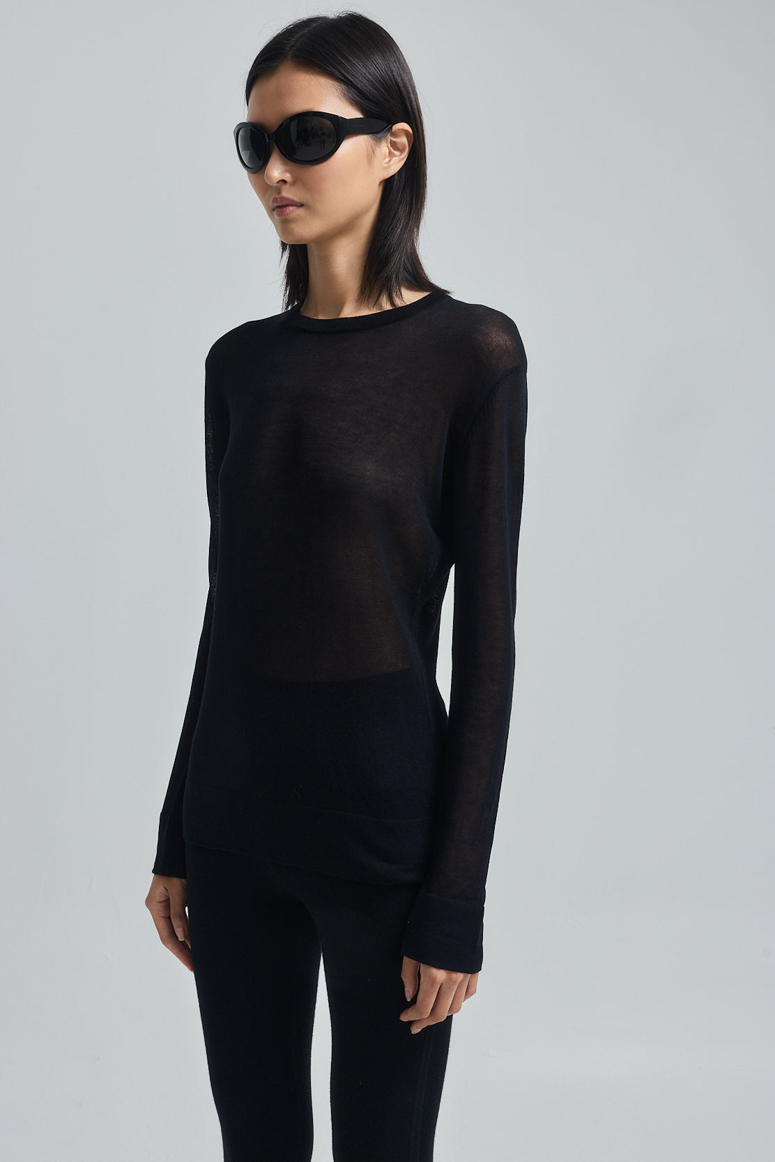 Semi Sheer Long Sleeve