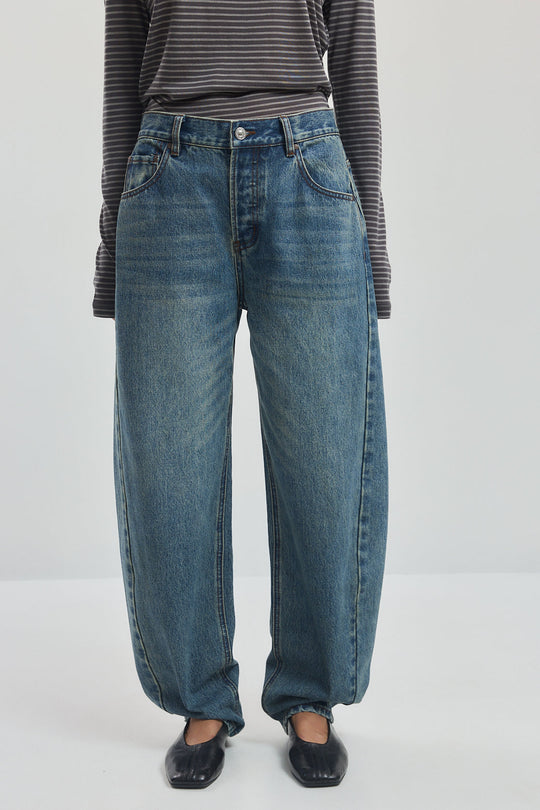 No.23| Mid Rise Baggy Barrel Denim