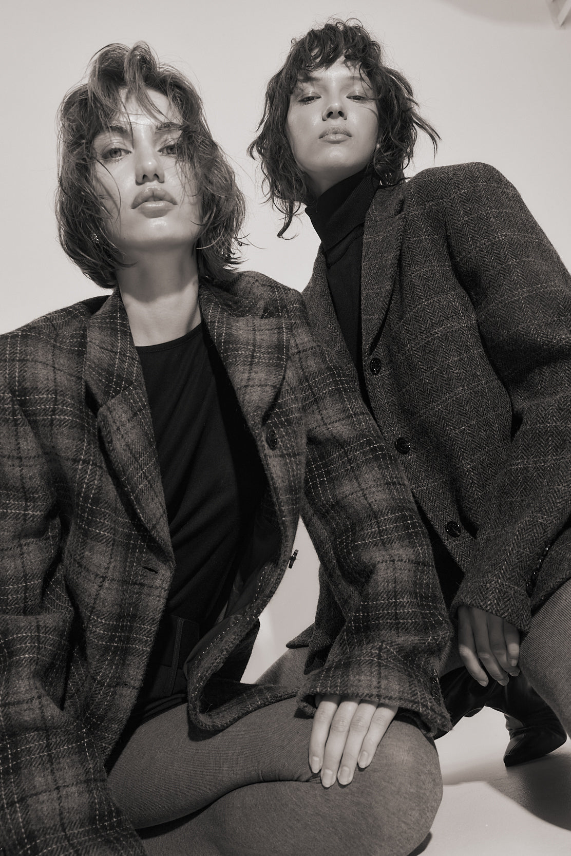 Tailored Wool Plaid Jacket
