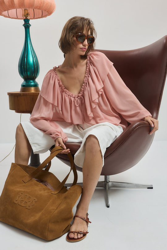 Ruffle Chiffon Blouse