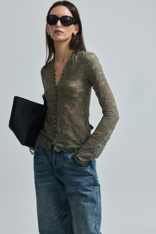 Long Sleeve Lace Top