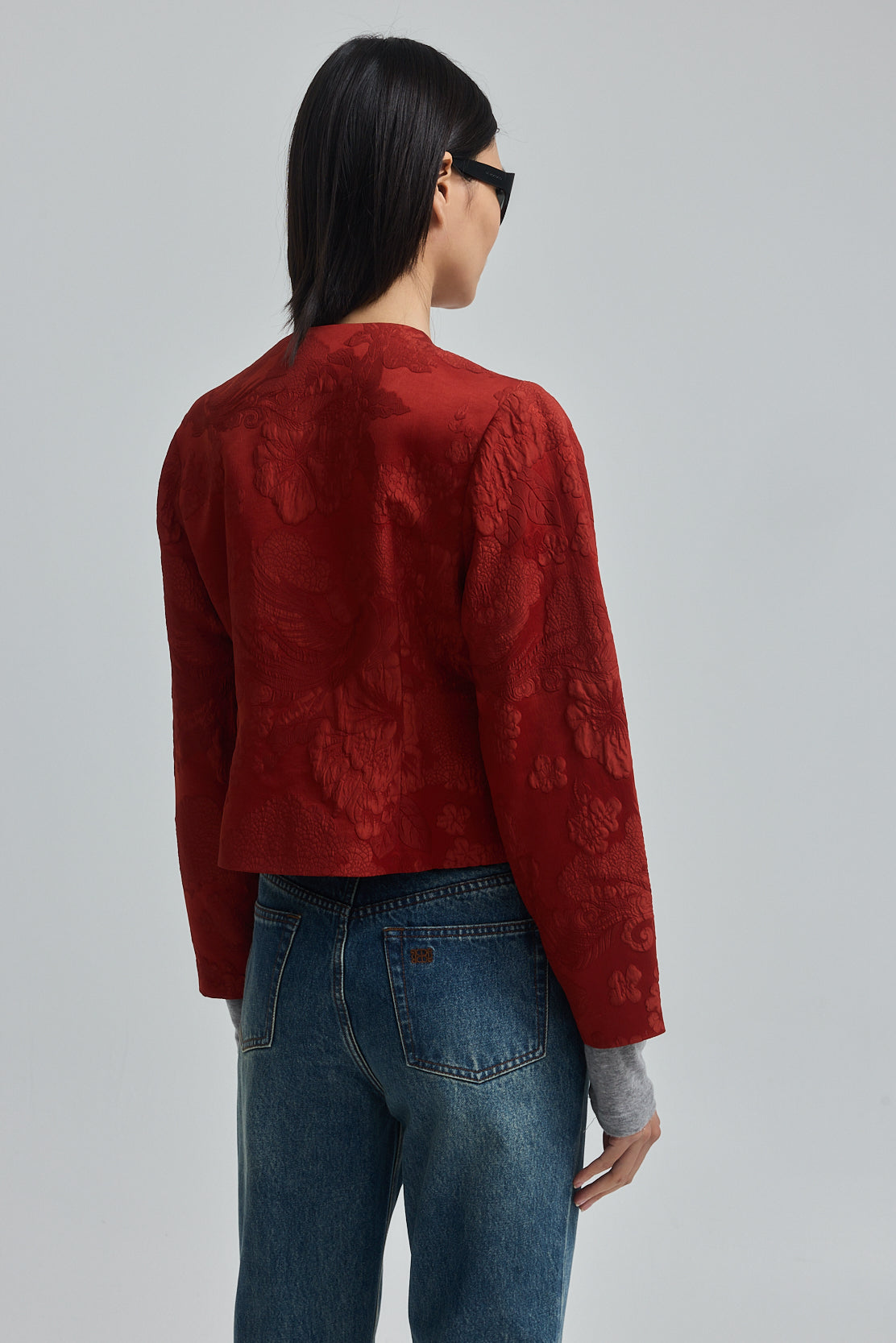 Cropped Jacquard Jacket