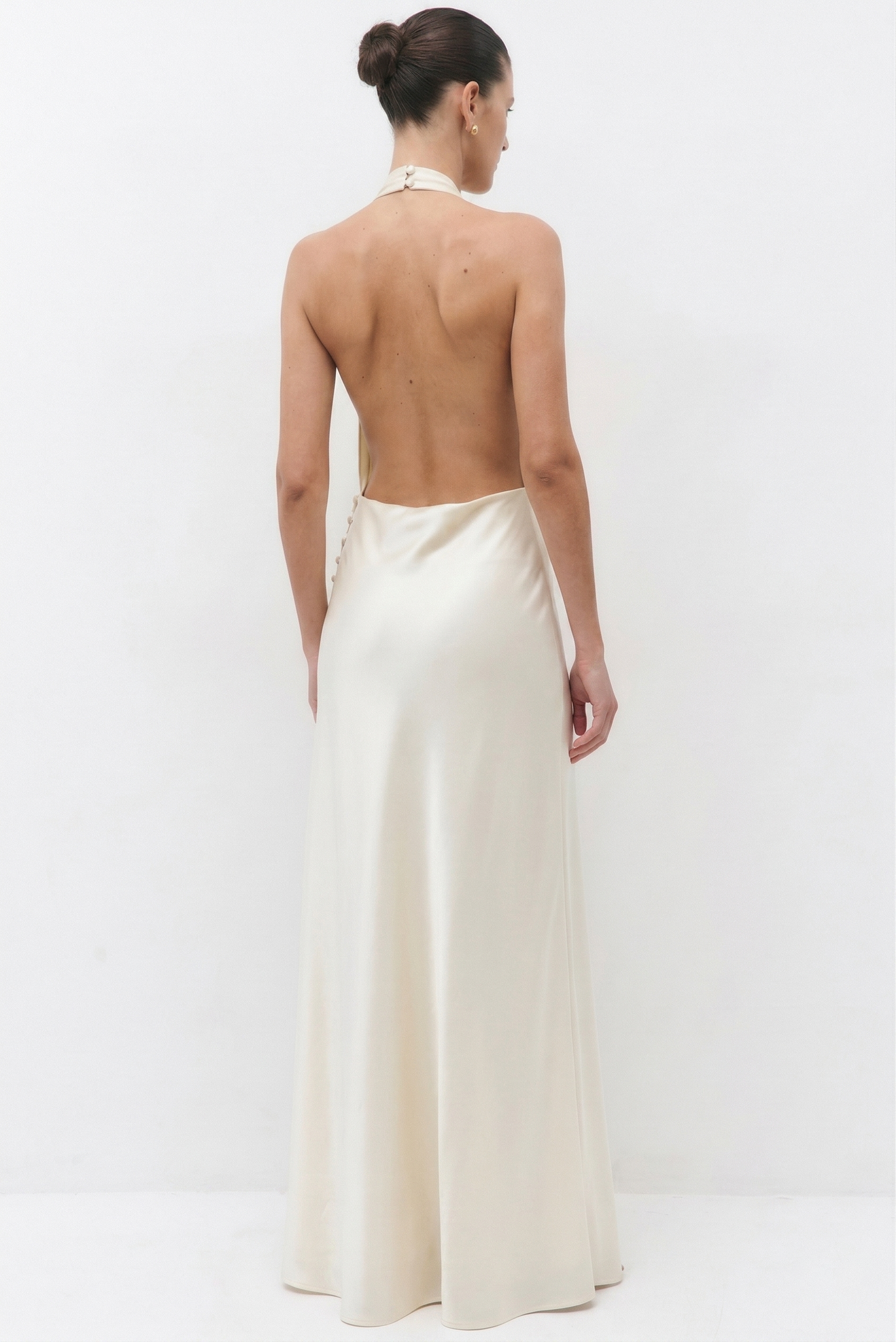 Satin Halter Maxi Dress