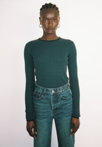 turquoise-off-white-stripes