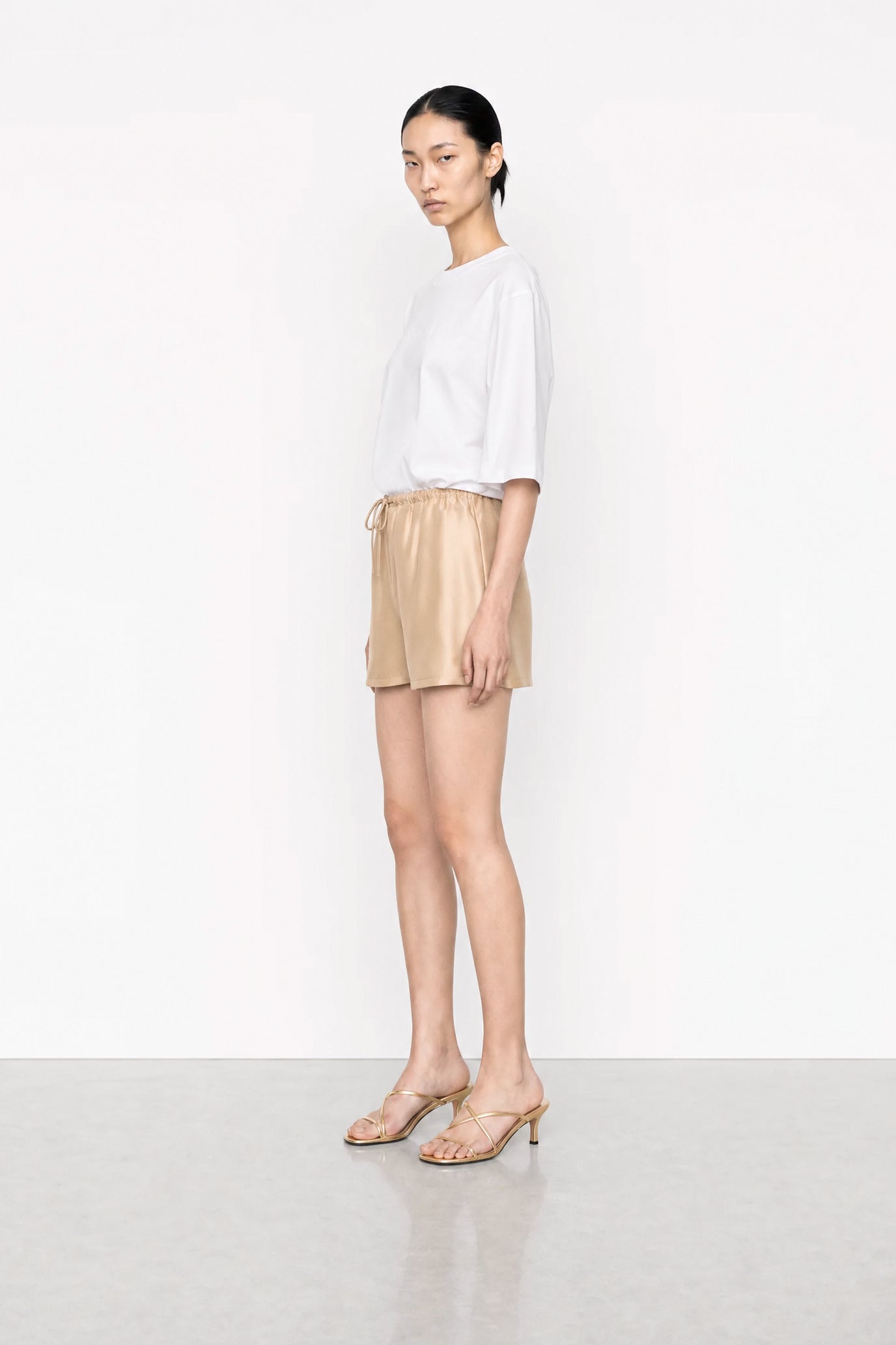 Satin Drawstring Shorts