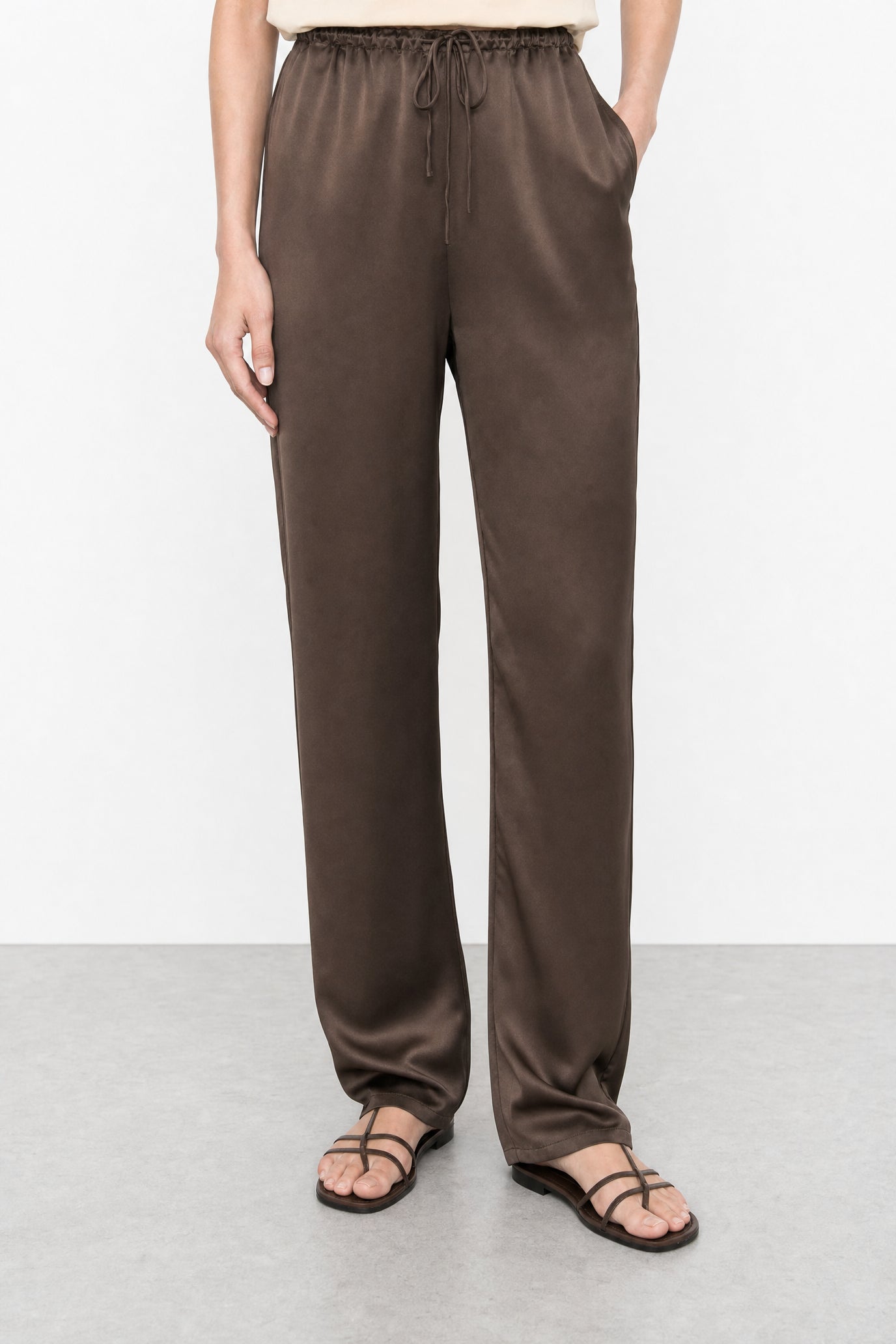 Satin Drawstring Pants