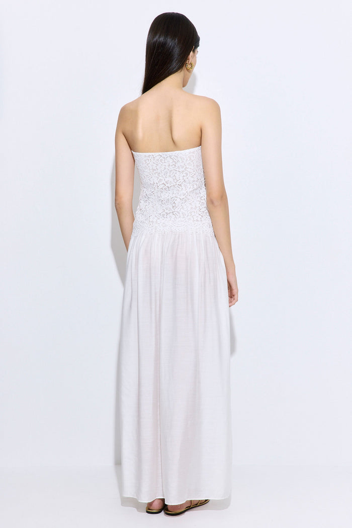 Lace Drop Waist Maxi Dress