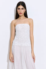 Lace Drop Waist Maxi Dress