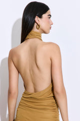 Draped Jersey Maxi Dress