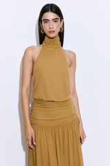 Draped Jersey Maxi Dress