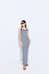 Boucle Strappy Maxi Dress